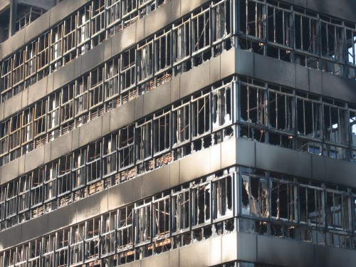 June 9, 2008 - old BK building after fire - photo Hans de Jonge